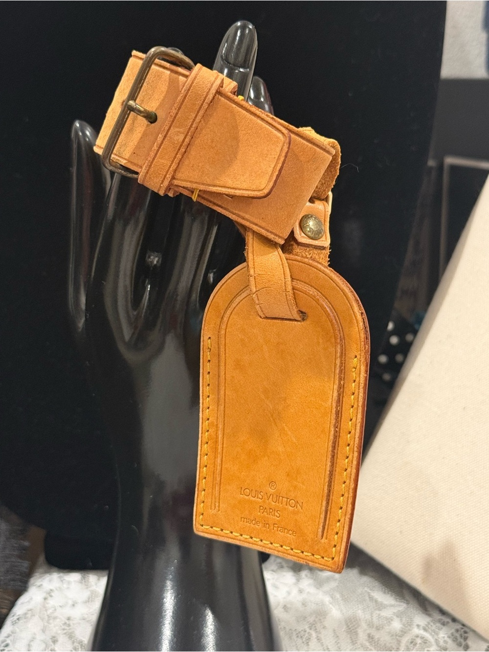 Louis Vuitton Leather Luggage Tag